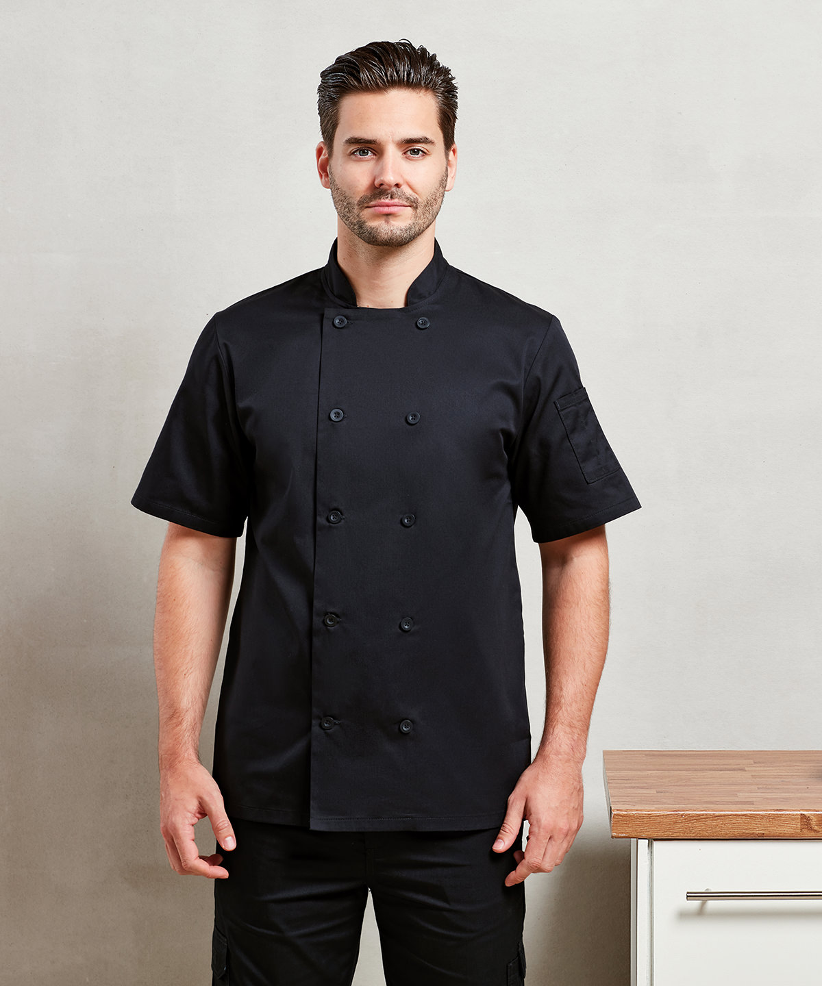Short sleeve chefs jacket